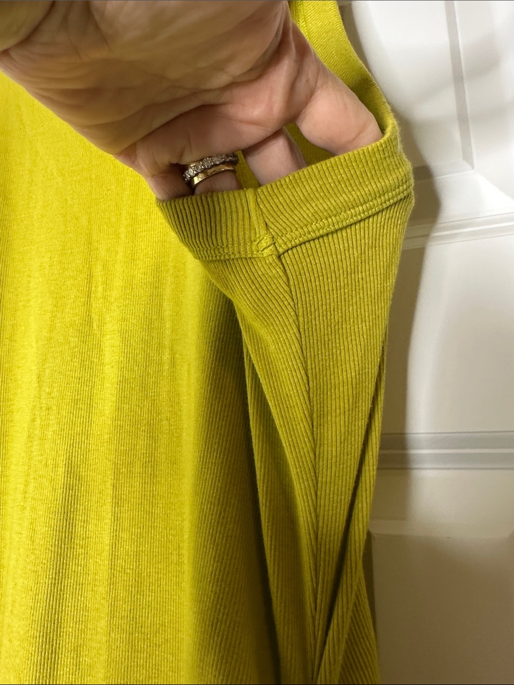 Michael Stars Wren Ribbed Midi Dress Snow Pea SzXL - Picture 10 of 10